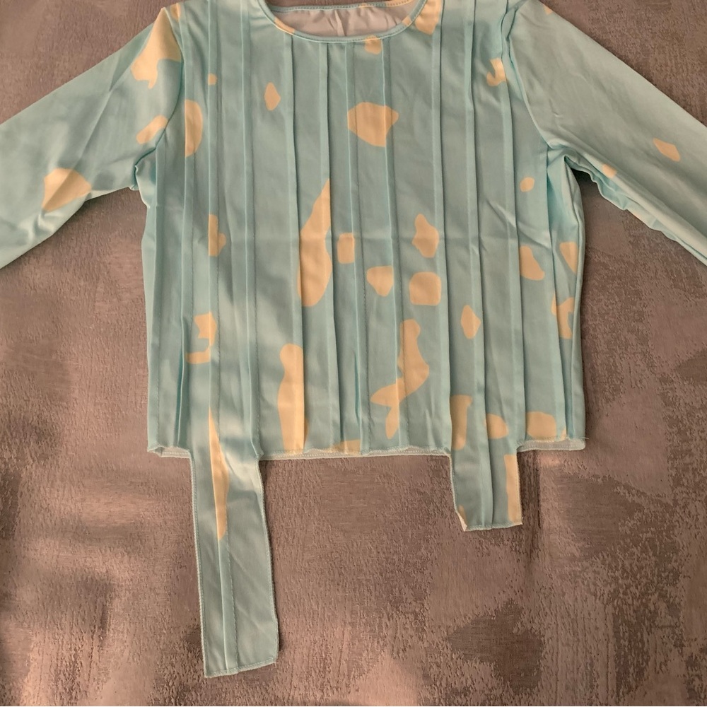 Stylish Blue and Cream Women's Top